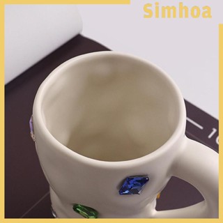 [SIMHOA] แก้วกาแฟเซรามิค พอร์ซเลน พร้อมหูจับ ของขวัญ สําหรับบ้าน ออฟฟิศ แฟนสาว