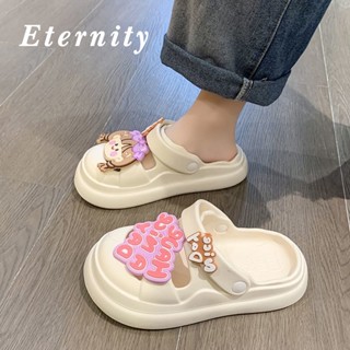 Eternity รองเท้าหัวโต รองเท้าแตะผู้หญิง น่ารักหนาพื้นลื่น อาบน้ำในห้องน้ำ 32z072401