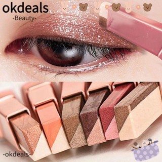 OKDEALS อายแชโดว์ชิมเมอร์ เนื้อกํามะหยี่ สองสี ติดทนนาน แบบมืออาชีพ