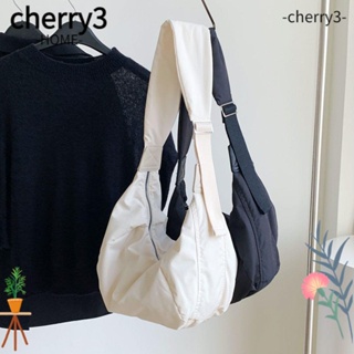 Cherry3 กระเป๋าสะพายไหล่ ทรงเมสเซนเจอร์ จุของได้เยอะ สีพื้น สําหรับผู้หญิง