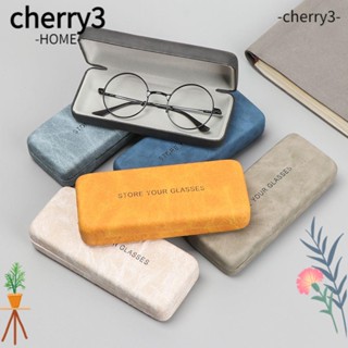 CHERRY3 กล่องใส่แว่นตาหนัง เหล็ก แบบพกพา สําหรับผู้ชาย และผู้หญิง