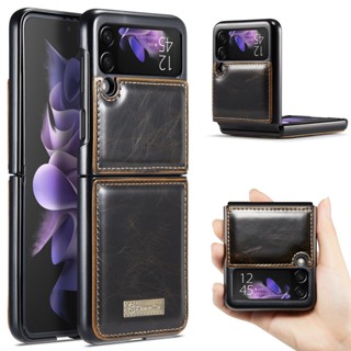 เคสโทรศัพท์มือถือหนัง พรีเมี่ยม กันกระแทก สําหรับ Samsung Galaxy Z Flip 5 Flip 4 3 5G