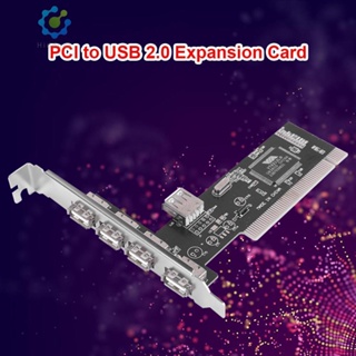 การ์ดควบคุม USB PCI 4 พอร์ต 480Mb/s PCI เป็นการ์ดขยาย USB 2.0 สําหรับคอมพิวเตอร์ตั้งโต๊ะ [Hidduck.th]