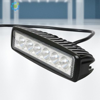 ไฟหน้ารถยนต์ LED 6 ดวง DC 12V 6500K-7500K 18W IP68 กันน้ํา สําหรับรถออฟโร้ด [Hidduck.th]