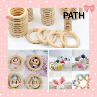 Path แหวนไม้ หลายขนาด สําหรับแขวนเครื่องประดับ DIY|แหวนไม้ ทรงกลม สําหรับทํางานฝีมือ