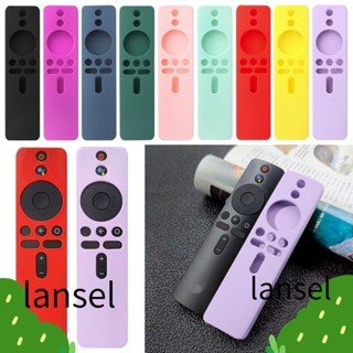 LANSEL เคสรีโมตคอนโทรล ซิลิโคนนิ่ม สีพื้น สําหรับ Xiaomi Box S/4X TV Stick Xiaomi Mi Box S/4X