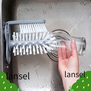 LANSEL 2 In 1 แปรงขัดพื้น แบบถ้วยดูด สําหรับทําความสะอาดแก้วเครื่องดื่ม