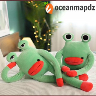 Oceanmapdz ตุ๊กตากบ ไส้กรอก ปากกว้าง ขายาว ผ้ากํามะหยี่ขนนิ่ม สําหรับตกแต่ง