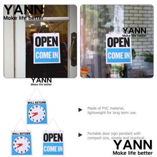 Yann1 ใหม่ ป้าย PVC แขวนประตู แบบพกพา 19x22 ซม. สําหรับร้านอาหาร 3 ชิ้น