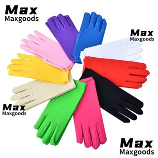 Maxg ถุงมือทํางาน ผ้าไหม กันลื่น สีพื้น สําหรับใช้ในครัวเรือน