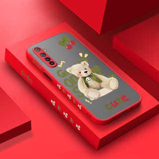 สําหรับ Realme 6 6s Narzo 6 Pro เคสการ์ตูนหมีน่ารัก ตุ๊กตาหมี ดีไซน์ใหม่ กันกระแทก เคสโทรศัพท์แข็ง ขอบซิลิโคน รูปแบบการป้องกัน