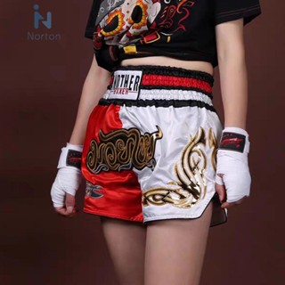 กางเกงมวยไทย ขาสั้น MMA KickBoxing สําหรับฝึกซ้อมต่อสู้ (ไซซ์ M-XXXL) [Norton.th]