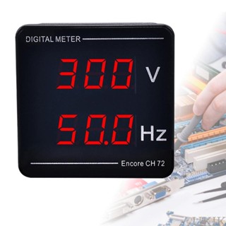 Uki แผงโวลต์มิเตอร์ดิจิทัล HZ ความถี่ จอแสดงผล LED AC50-500V 10-99 9HZ