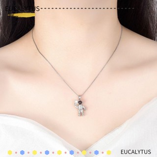 EUTUS สร้อยคอเงินแท้ เกรด 925 จี้รูปนักบินอวกาศ ประดับเพทาย 520 เหมาะกับของขวัญแต่งงาน