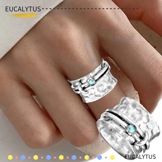 EUTUS เครื่องประดับ แหวนแฟชั่น ดีไซน์ใหม่ รูปดวงจันทร์ สไตล์วินเทจ สําหรับงานปาร์ตี้