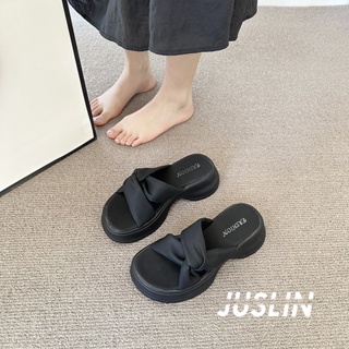 JUSLIN  รองเท้าแตะ รองเท้าแตะผู้หญิง ส้นแบน ใส่สบาย สไตล์เกาหลี รองเท้าแฟชั่น 2023 ใหม่ 072513 ทันสมัย Stylish Unique สบาย B90H13L 37Z230910