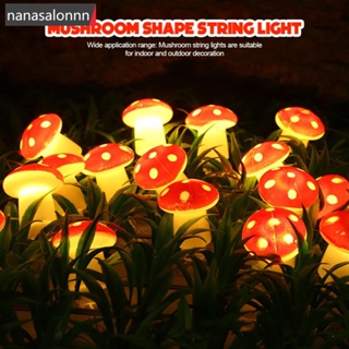 Nanasn| สายไฟหิ่งห้อย LED รูปเห็ด USB ใช้แบตเตอรี่ ขนาด 1.5 ม. 3 ม. สําหรับตกแต่งปาร์ตี้คริสต์มาส งานแต่งงาน และสวน A3B7