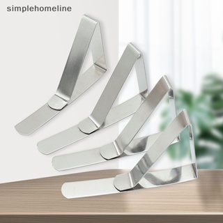 [simplehomeline] คลิปหนีบผ้าปูโต๊ะ สเตนเลส กันลื่น สําหรับตั้งแคมป์ งานแต่งงาน 4 ชิ้น