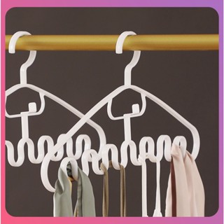 Creative Multi-functional Clothes Waves Hangers Support Drying Rack Good-bearing Plastic Clothes Rack Drying Hanger Cabinet Storage Hangers [COD]