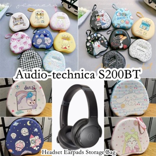 【จัดส่งด่วน】เคสหูฟัง ลายการ์ตูนหมีสตรอเบอร์รี่ สําหรับ Audio-technica S200BT S200BT