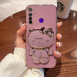 เคส Realme 5 Pro เคส Realme 11 Pro Plus เคส Realme C15 Casing Realme C55 Case Realme C53 Case Realme GT Neo5 SE Case Realme V30 Case Cute Anime Cartoon Vanity Mirror Hello Kitty Holder Phone Cover Cassing Cases Case With Metal Sheet TK โทรศัพท์มือถือ