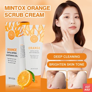 MINTOX Orange Exfoliating Gel for Face Whitening 50g Facial Body Scrub Deep Clean กำจัดสิวหัวดำ [hotmax]