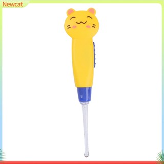 {Newcat} ช้อนแคะหู ลายการ์ตูนสัตว์ มีไฟ LED ทําความสะอาดหู สําหรับเด็ก