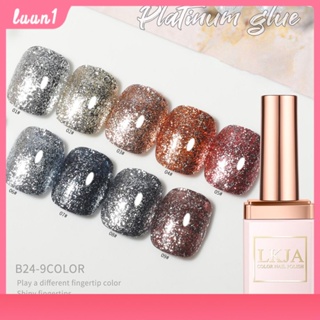 Lkja ยาทาเล็บเจลยูวีเจลความหนาแน่นสูงแพลทินัมแฟลชเจลทาเล็บสียอดนิยมร้านเล็บชุดพิเศษ cod