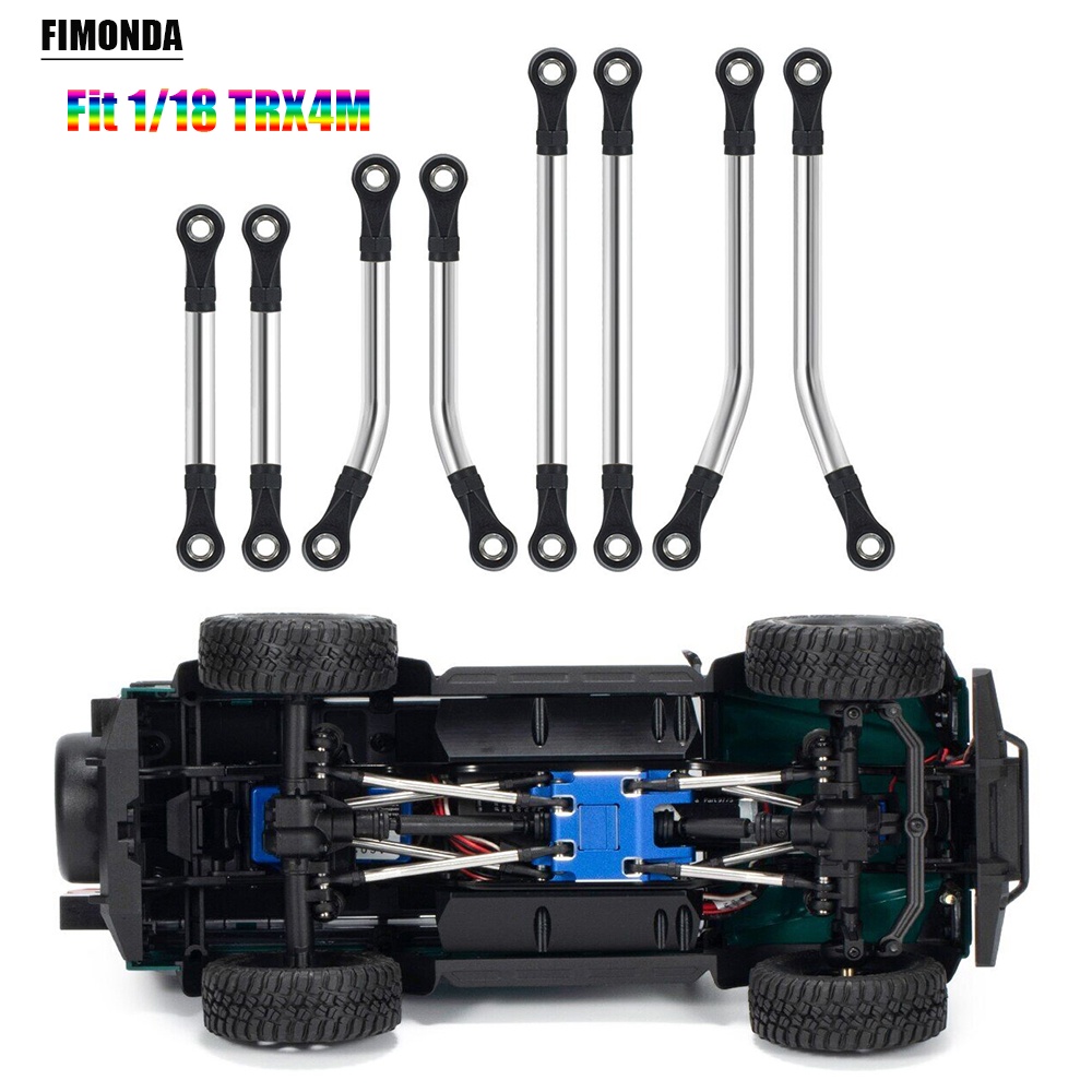 ชุดก้านเชื่อม สเตนเลส สําหรับอัพเกรดรถไต่หินบังคับ 1/18 TRX4M 8 ชิ้น