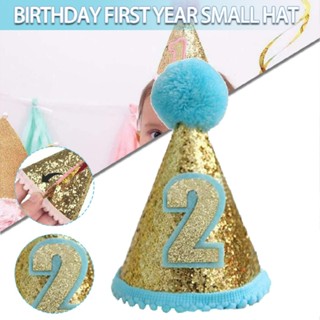 New Kids Circular Cone Birthday Hat 1st-2rd Toddlers Birthday Party Crowns