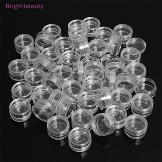 Brightbeauty ขวดโหลใส ขนาดเล็ก สําหรับใส่ครีม เครื่องสําอาง 50 ชิ้น