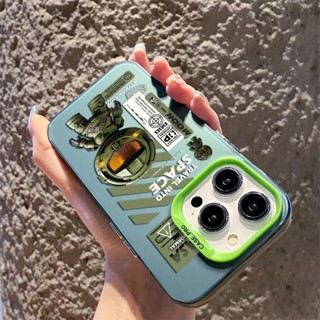 เคสโทรศัพท์มือถือ แบบแข็ง ผิวด้าน ลายการ์ตูนนักบินอวกาศ nasa สําหรับ iphone 11 12 13 14 Pro Max 14Plus ip 12promax 13promax