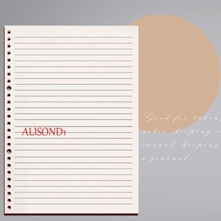 Alisond1 สมุดโน้ตไดอารี่ แบบสันเกลียว 26 รู 60 แผ่น