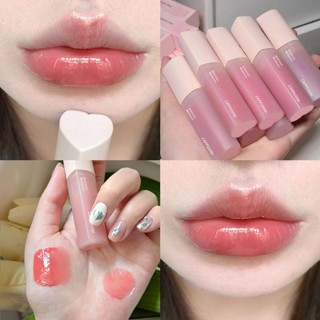 【พร้อมส่ง】ลิปสติก เคลือบริมฝีปาก สีชมพูอ่อน