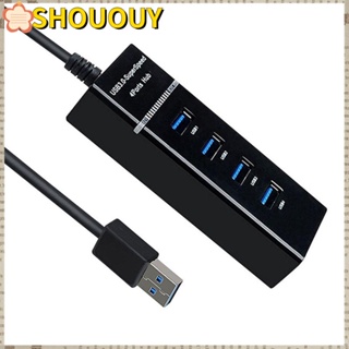 Shououy ฮับ USB 3.0 ความเร็วสูง 4 พอร์ต สําหรับคอมพิวเตอร์ แล็ปท็อป พีซี