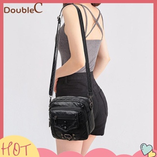 【Double C 】✿   กระเป๋าสะพายไหล่ กระเป๋าถือ หนัง PU สามารถปรับได้ ที่ทนต่อการสึกหรอ แฟชั่นสําหรับสตรี