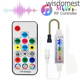 Wisdomest แถบไฟ Led 3Pin DC5-24V 17 คีย์ DC USB รีโมตคอนโทรล สําหรับ WS2812B WS2811 5050