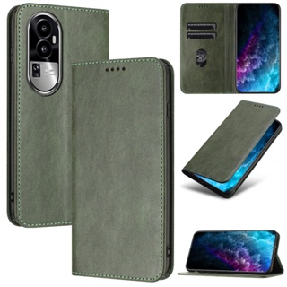 เคสโทรศัพท์มือถือหนัง ฝาพับแม่เหล็ก พร้อมช่องใส่บัตร สําหรับ Oppo Reno 10 Pro Reno10 Pro+ 5G 2023 Oppo Reno10Pro Plus