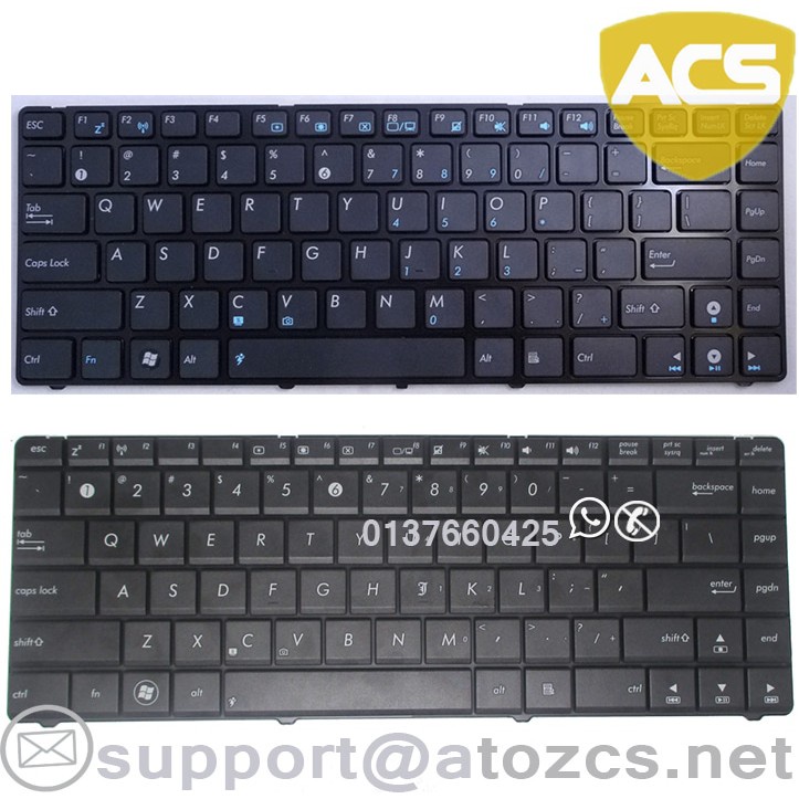 Asus A42JV A42JZ A42Jr A83 A83BR A83BY A83E A83TA A83TK A83U คีย์บอร์ด