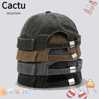 Cactu หมวกแก๊ป ผ้าฝ้าย ไร้ปีก ปรับได้ อเนกประสงค์ สําหรับเด็กนักเรียนผู้ชาย และผู้หญิง