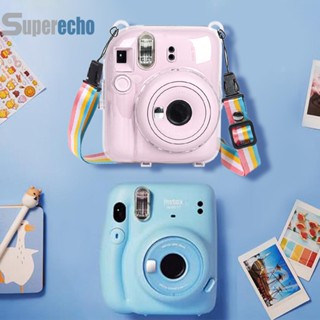 เคสกระเป๋าใส่กล้อง PC ประดับคริสตัล ขนาดเล็ก สําหรับ Instax Mini12 [superecho.th]