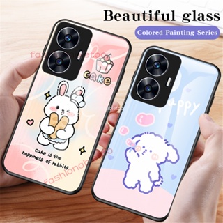 เคสโทรศัพท์มือถือกระจกนิรภัย TPU แบบนิ่ม กันกระแทก สําหรับ Realme C55 Nfc C 55 RealmeC55 Nfc RealmeC55Nfc