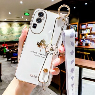 เคสโทรศัพท์มือถือ ลายใบเมเปิ้ล พร้อมสายคล้องมือ สําหรับ OPPO Reno10 Pro+Pro Plus OPPO A78 4G OPPO A78 5G