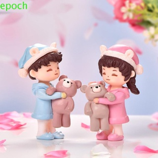 Epoch ฟิกเกอร์เรซิ่น รูปหมี ขนาดเล็ก สําหรับตกแต่งบ้านตุ๊กตา วันวาเลนไทน์ DIY