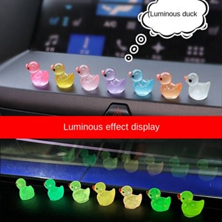 Internet Celebrity Little Duck Car Interior Decoration Decoration Dashboard Display Rearview Mirror Car Luminous Mini Cute Glow Car Decoration