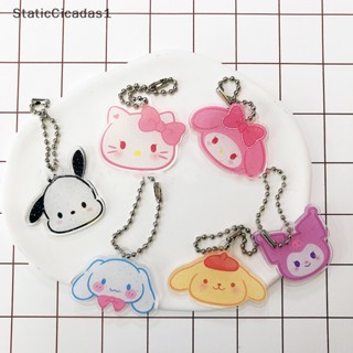 SANRIO [StaticCicadas1] พวงกุญแจอะคริลิค จี้การ์ตูน Hello Kitty Purin Pachacco น่ารัก สําหรับตกแต่งกระเป๋านักเรียน กระเป๋าเป้สะพายหลัง