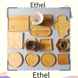 Ethel1 ถาดไม้ไผ่ ทรงกลม สไตล์เรียบง่าย สําหรับกระถางต้นไม้ บอนไซ