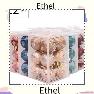 Ethel1 ลูกบอลพลาสติก หลากสี สําหรับแขวนตกแต่งปาร์ตี้คริสต์มาส 12 ชิ้น