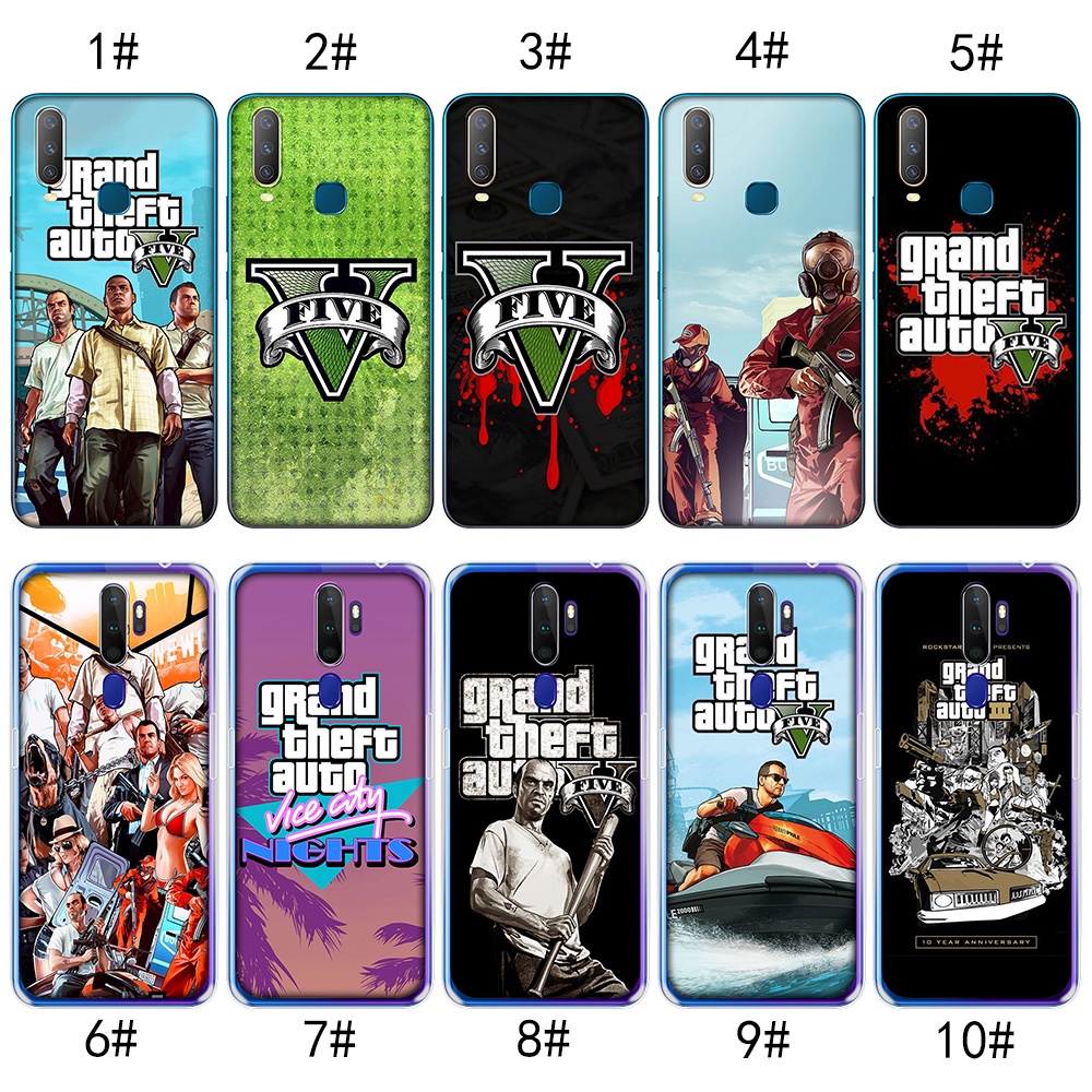 เคสโทรศัพท์มือถือ แบบใส ลายเกม Grand Theft Auto V สําหรับ Realme C2 C20 C21 C21Y C25Y MZD81 GTA5