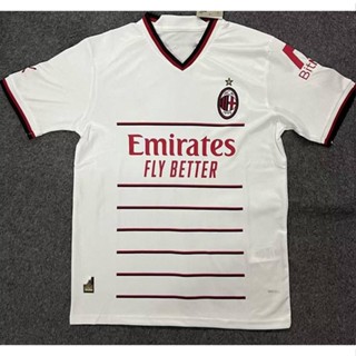 เสื้อกีฬาแขนสั้น ลายทีมชาติฟุตบอล Milan 22-23 AC ชุดเยือน คุณภาพสูง